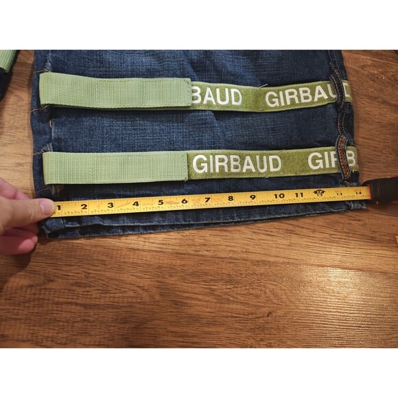 Vintage Marithe Francois Girbaud Baggy Jean Shorts Rare Green Double Strap Sz 40 - Picture 2 of 9